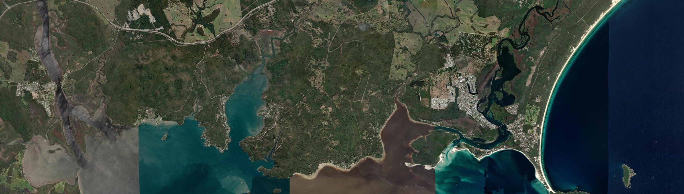 Aerial view of Pindimar, NSW