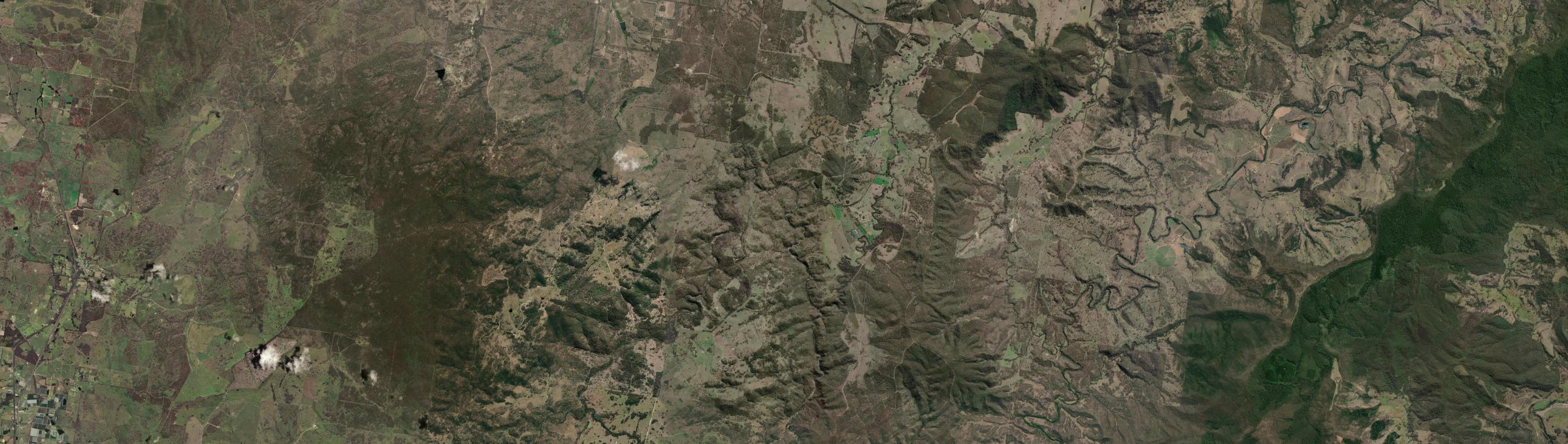 Aerial view of Lower Acacia Creek, NSW