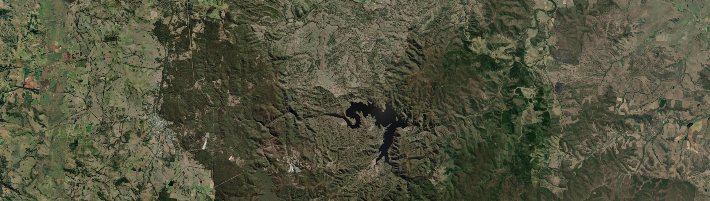 Aerial view of Cressbrook Creek, QLD