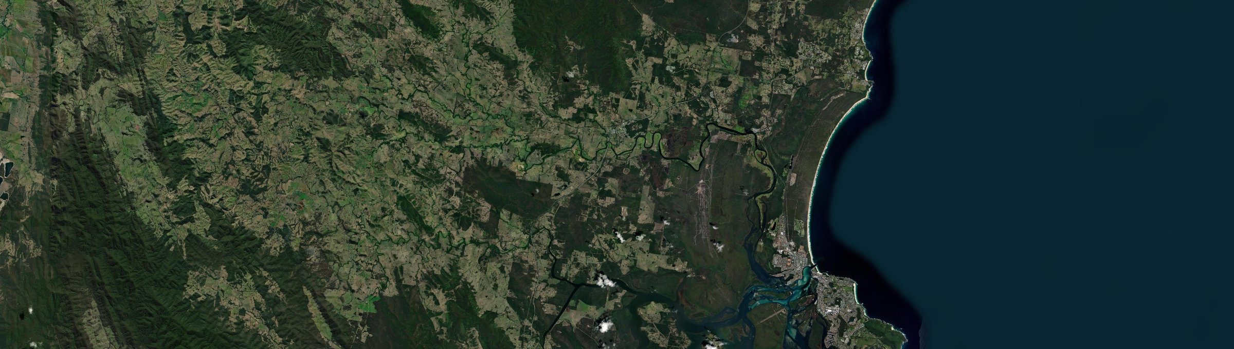 Aerial view of Nabiac, NSW