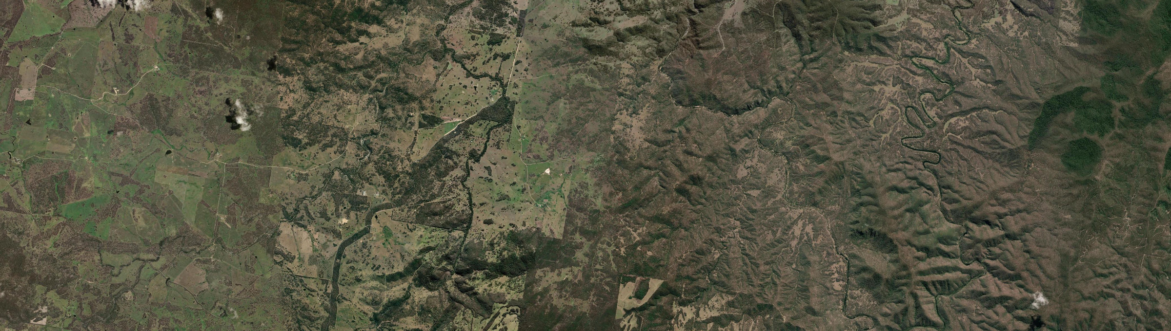 Aerial view of Wylie Creek, NSW