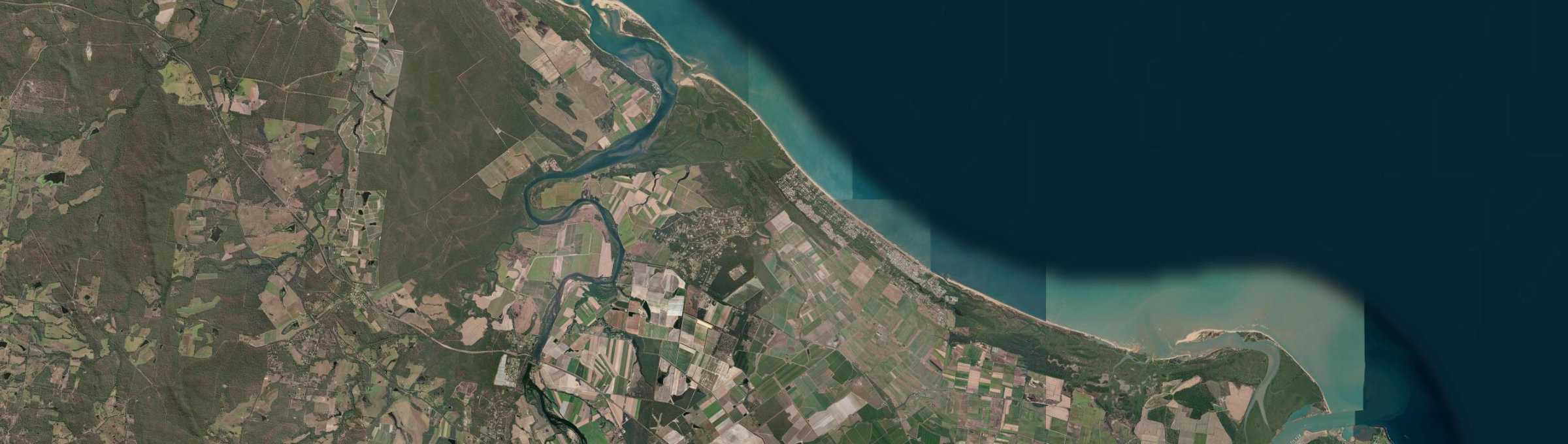 Aerial view of Moore Park Beach, QLD