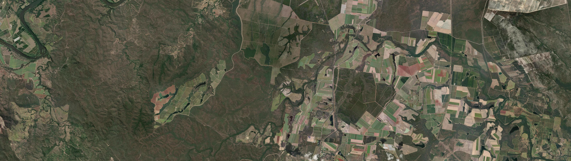 Aerial view of Gregory River (Bundaberg - Qld), QLD