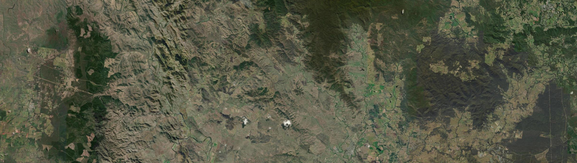 Aerial view of Sheep Station Creek, QLD