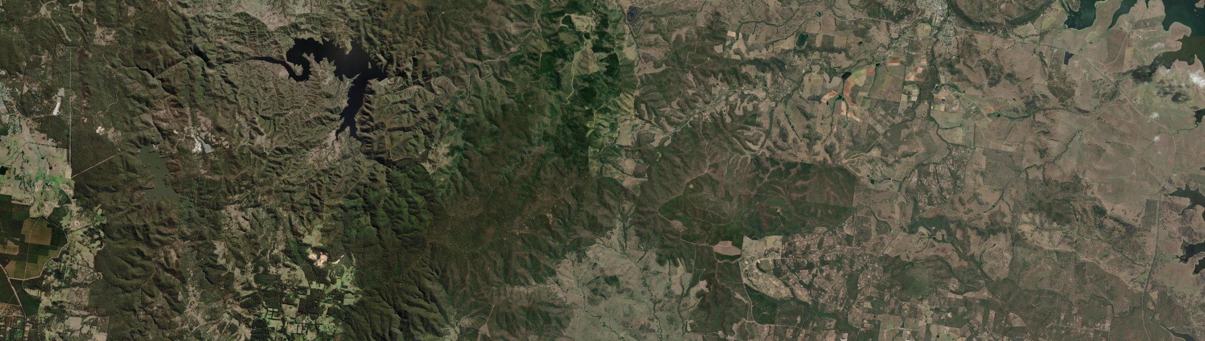 Aerial view of Redbank Creek, QLD