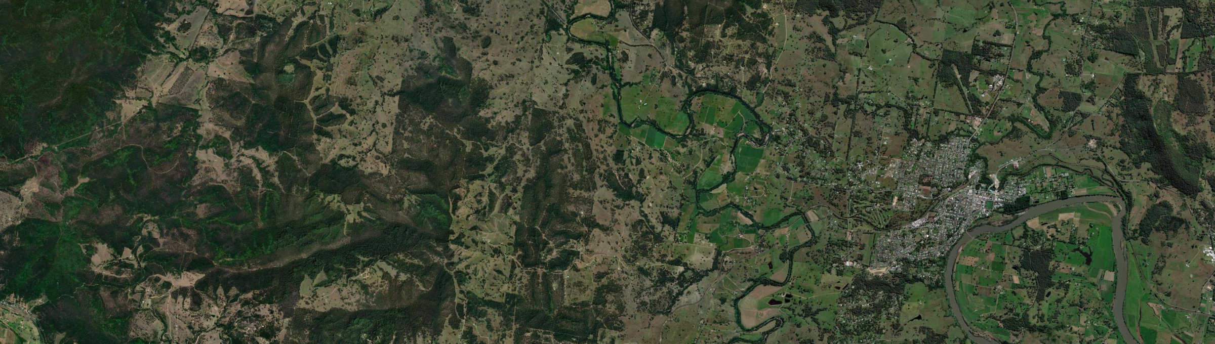 Aerial view of Dollys Flat, NSW