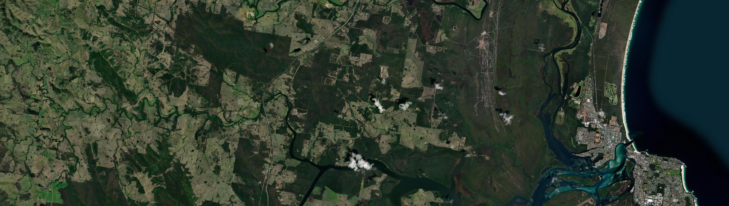 Aerial view of Minimbah, NSW