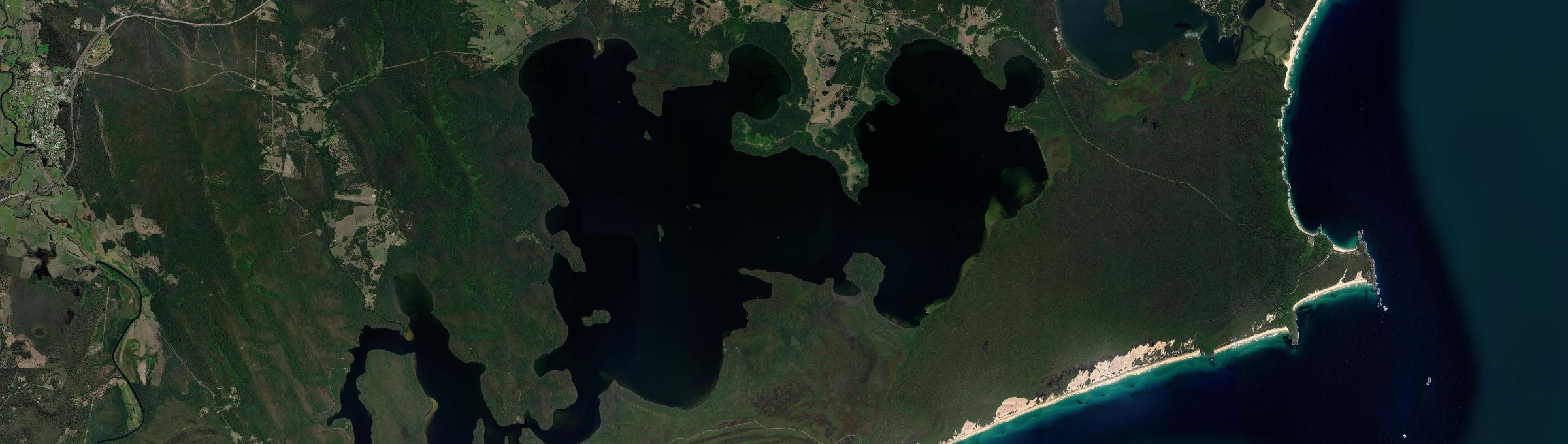 Aerial view of Myall Lake, NSW