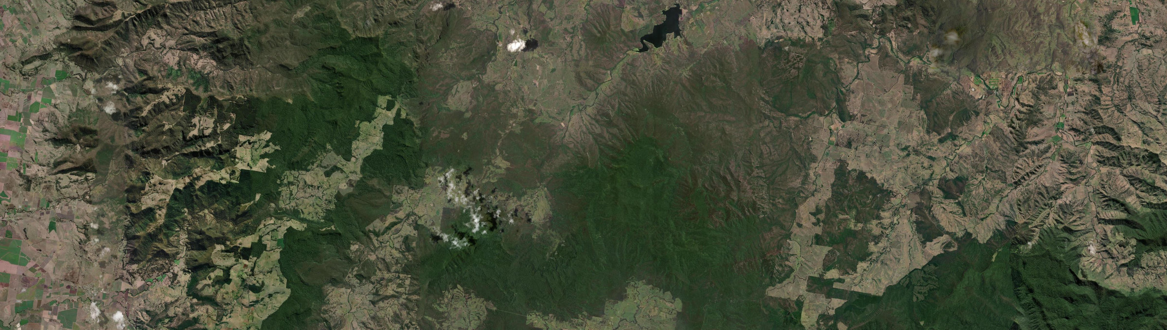 Aerial view of Burnett Creek, QLD