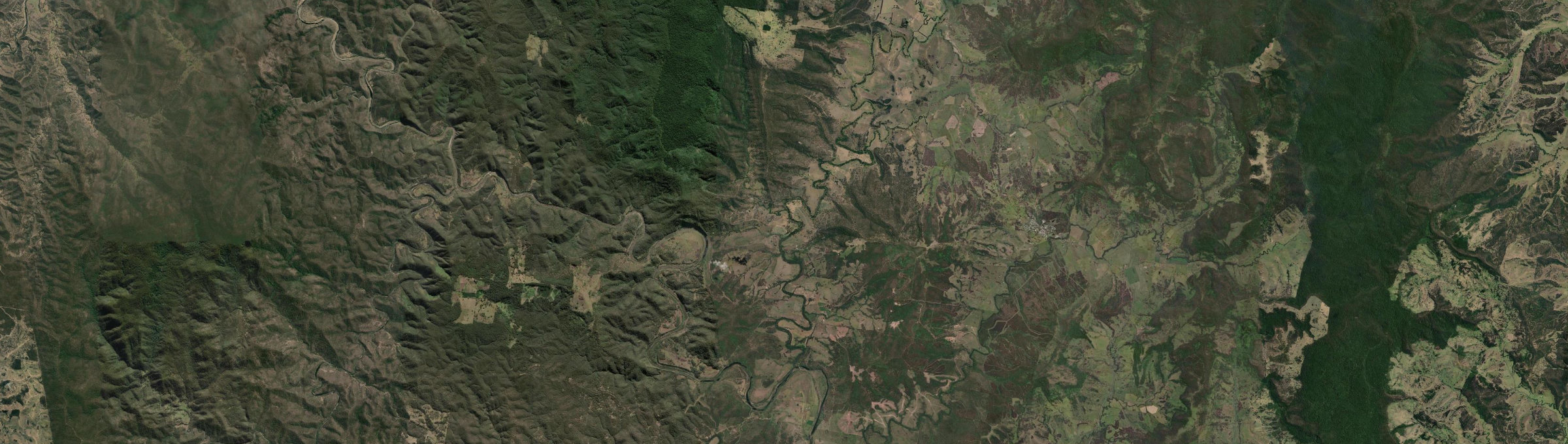 Aerial view of Lower Duck Creek, NSW