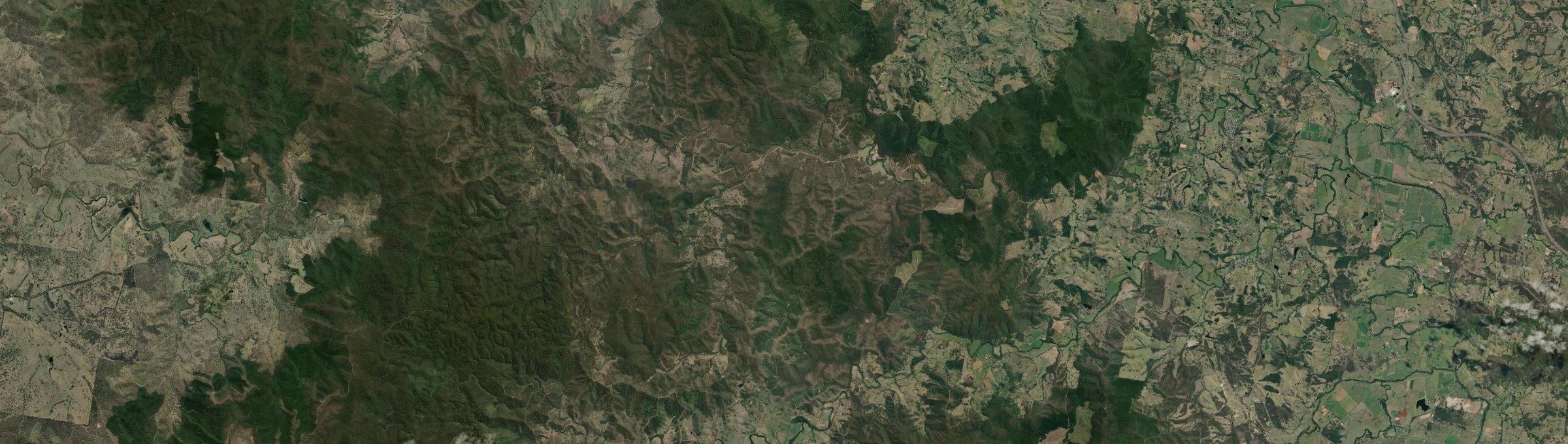 Aerial view of Amamoor Creek, QLD