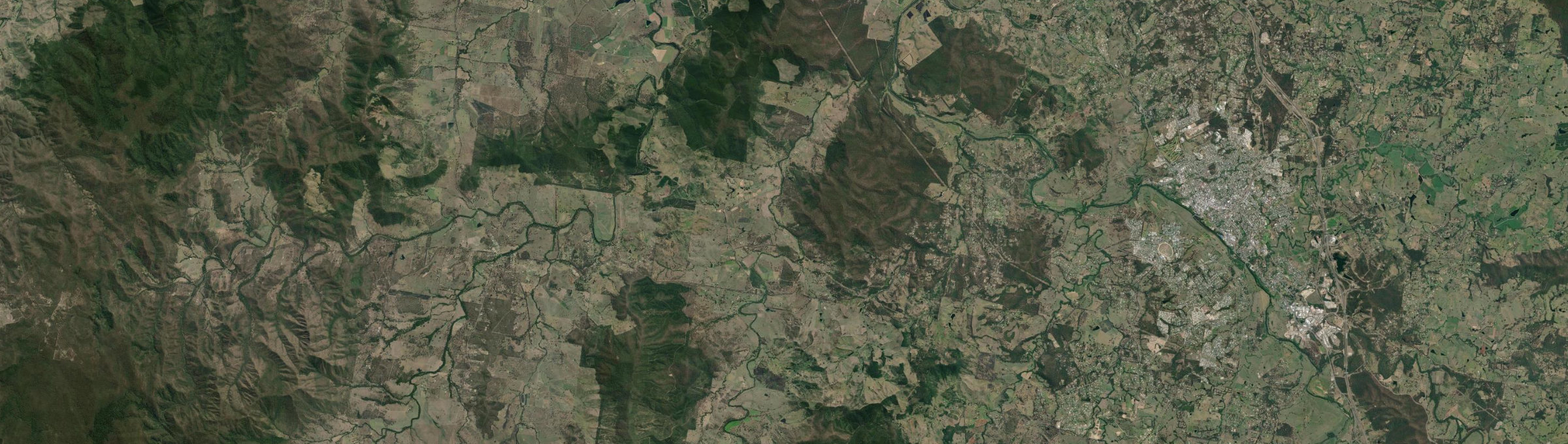 Aerial view of Glastonbury, QLD
