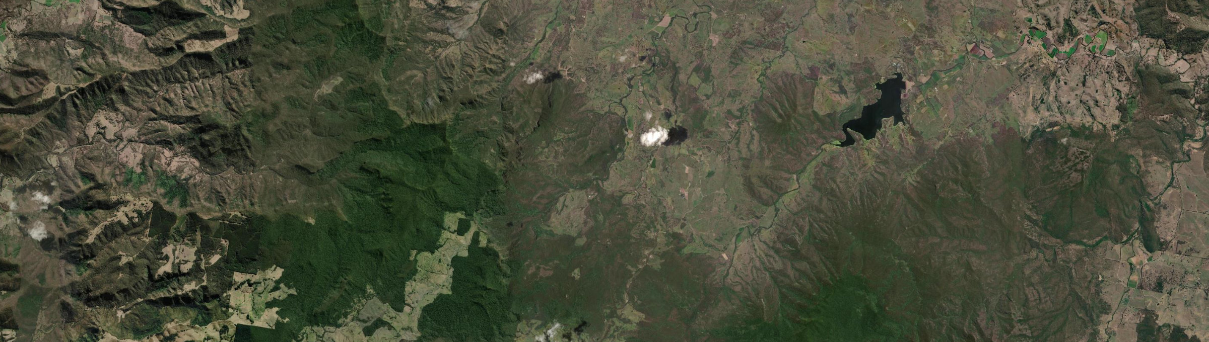 Aerial view of Carneys Creek, QLD