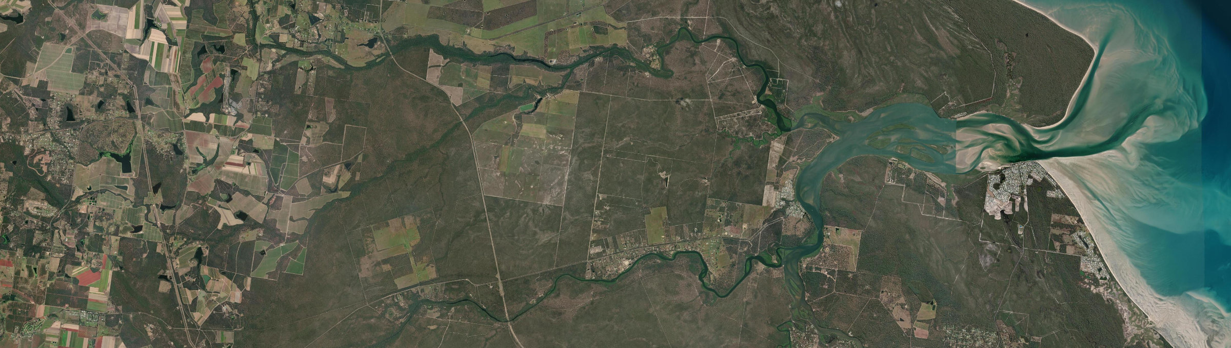 Aerial view of Buxton (Qld), QLD