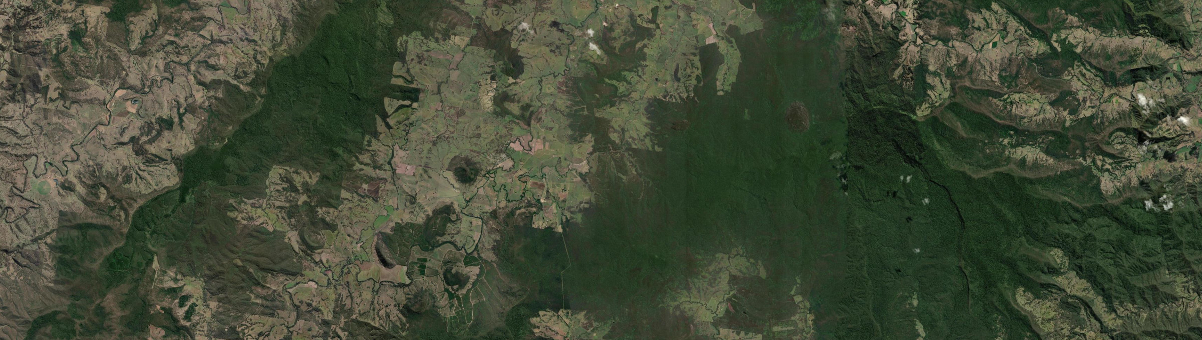 Aerial view of Boomi Creek, NSW