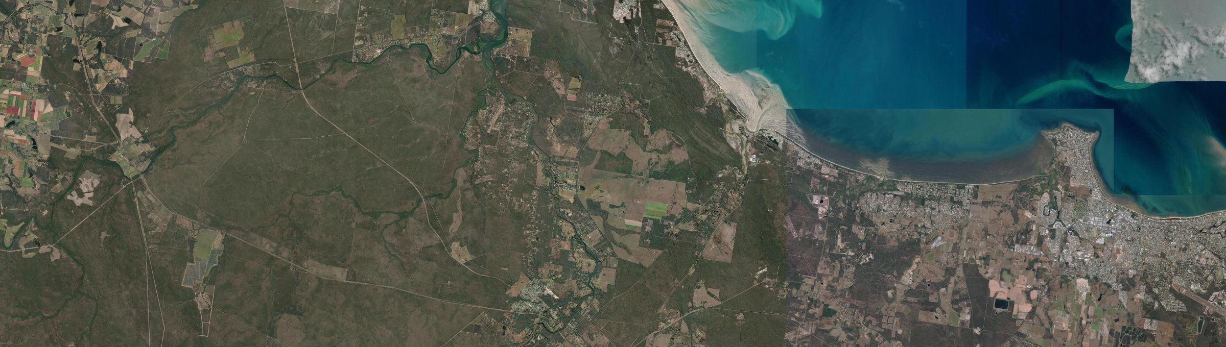 Aerial view of Burrum River, QLD