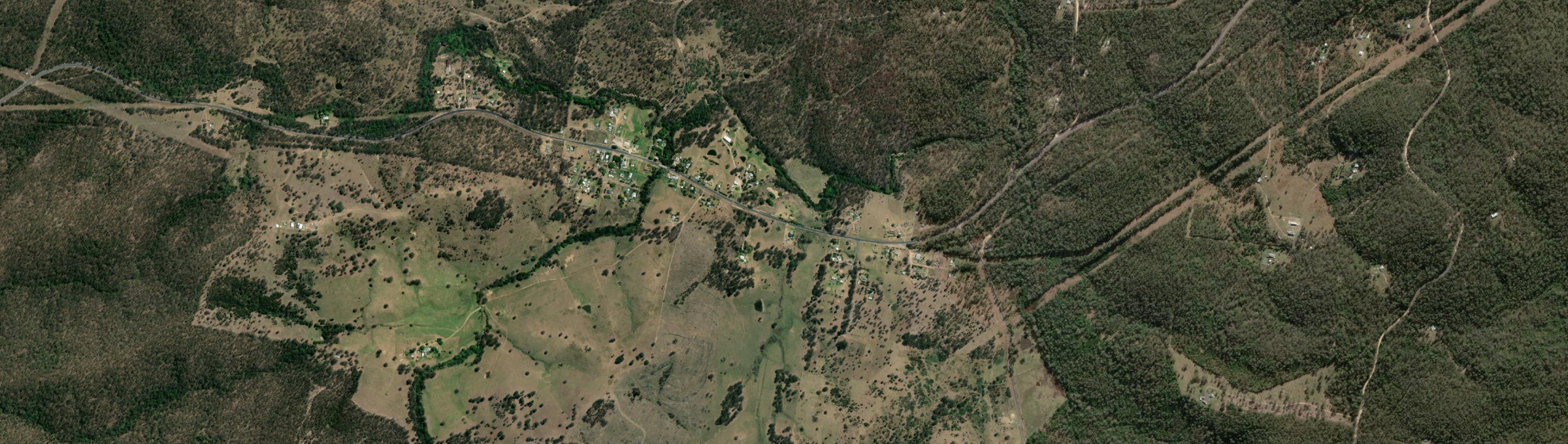 Aerial view of Drake Village, NSW