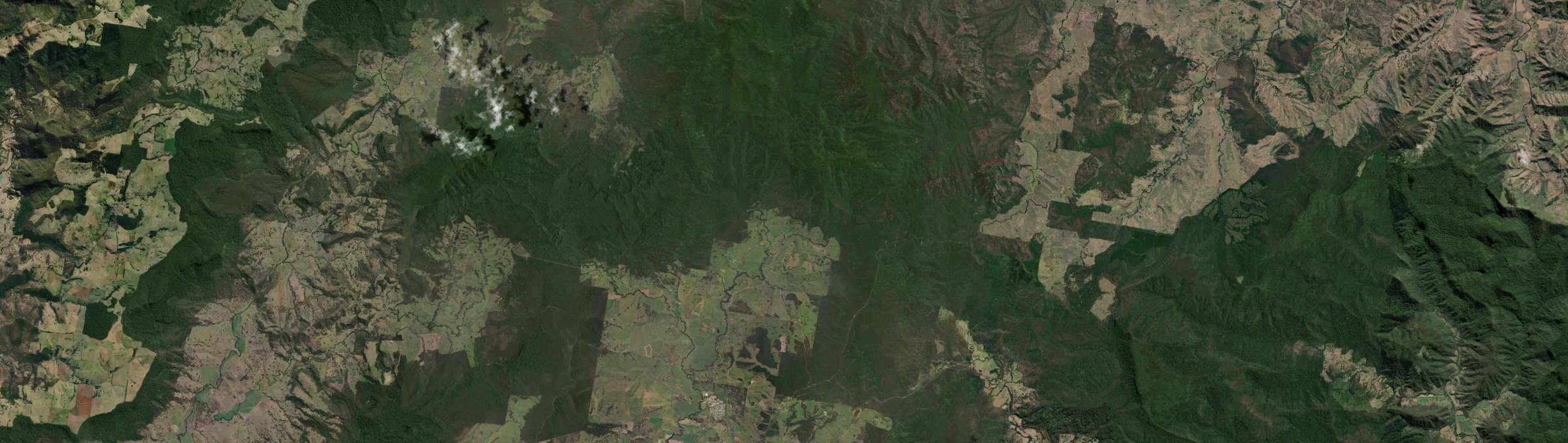 Aerial view of Lindesay Creek, NSW