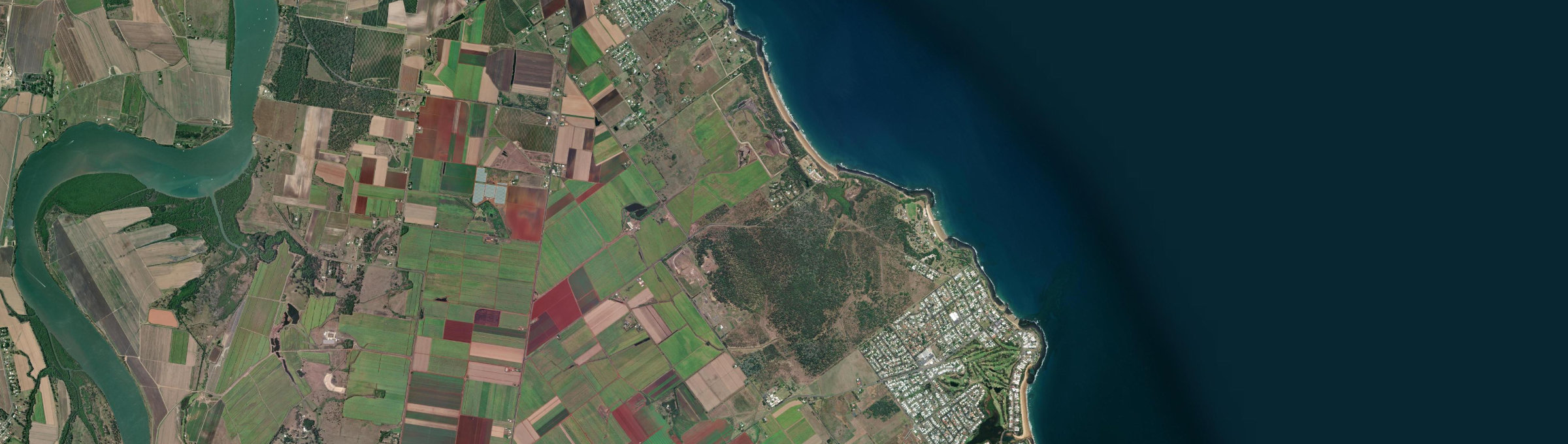 Aerial view of Mon Repos, QLD