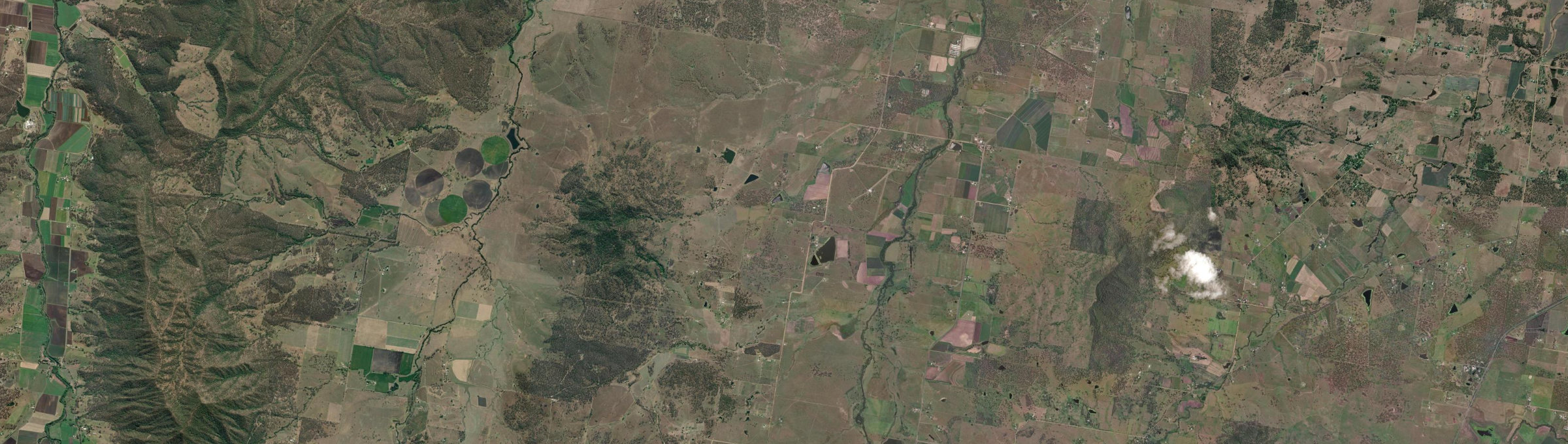 Aerial view of Mount Walker West, QLD