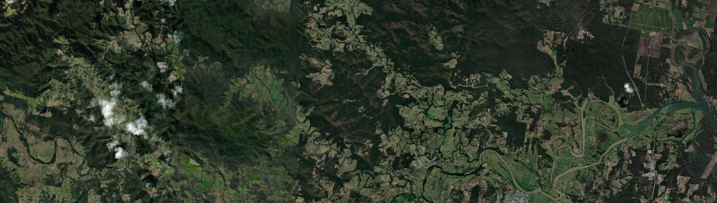 Aerial view of Frazers Creek, NSW
