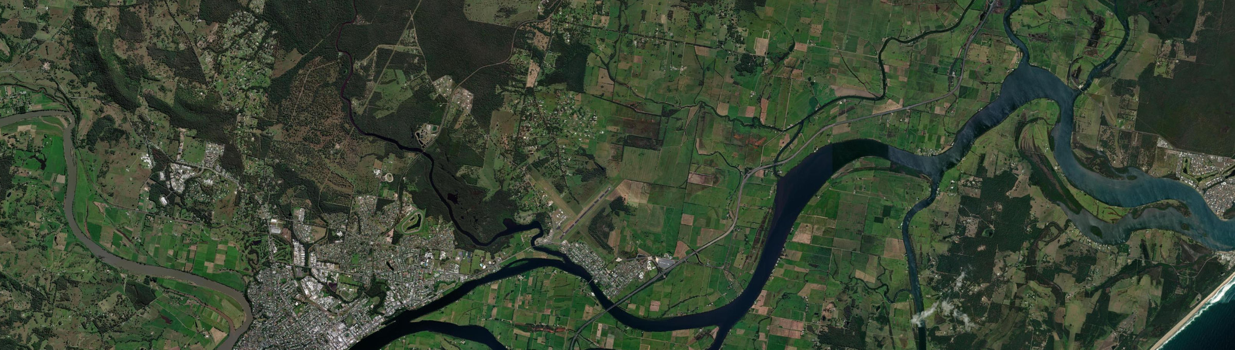 Aerial view of Cundletown, NSW