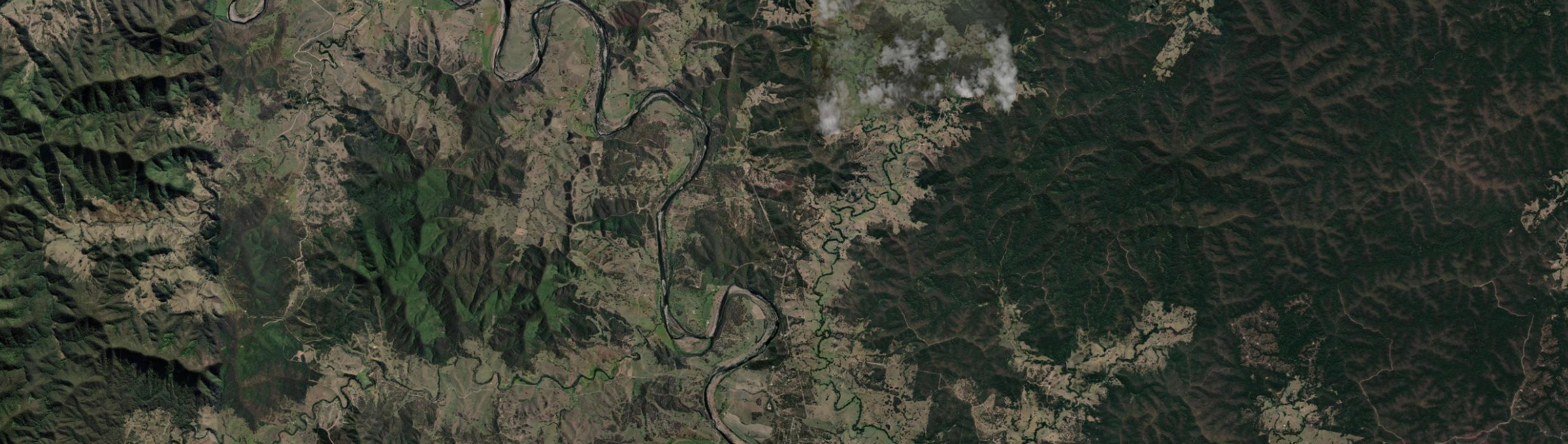Aerial view of Hickeys Creek, NSW