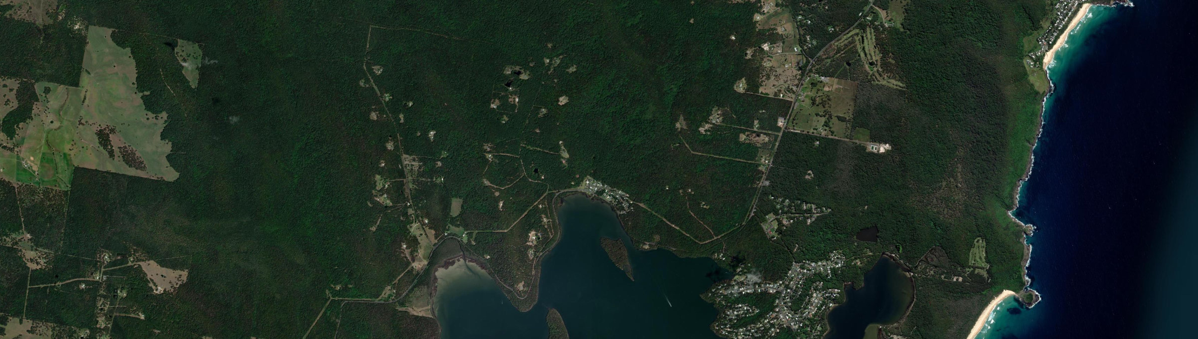 Aerial view of Tarbuck Bay, NSW
