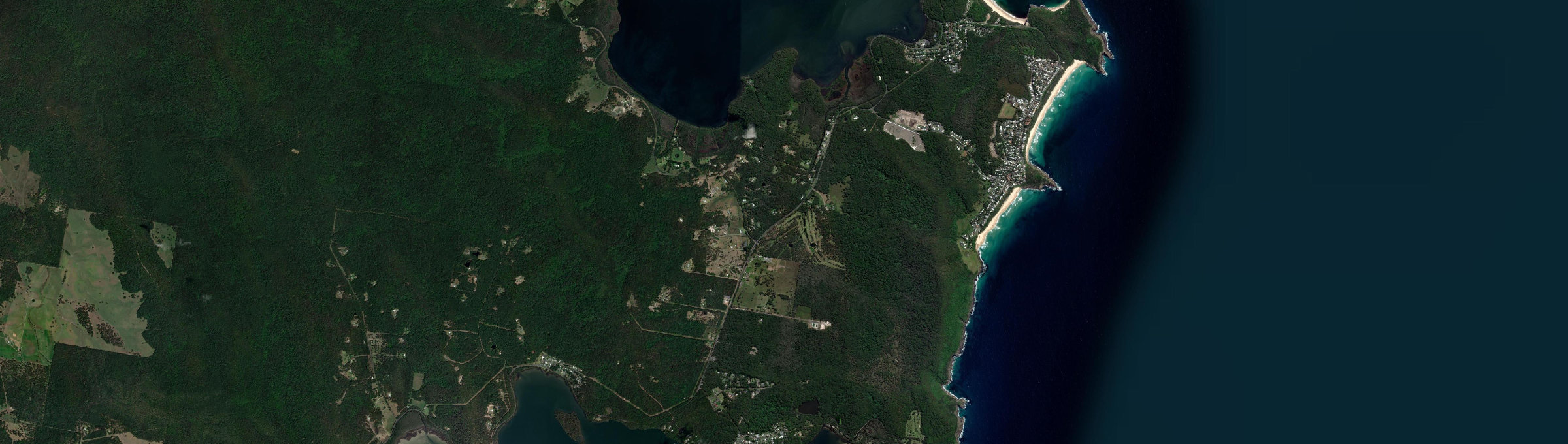Aerial view of Charlotte Bay, NSW