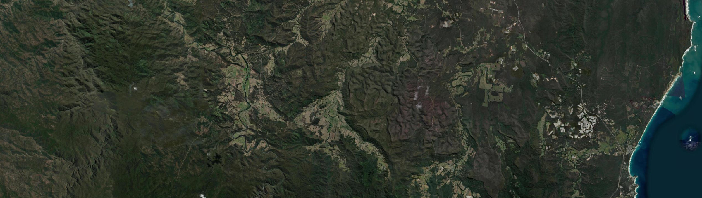 Aerial view of Kangaroo Creek, NSW