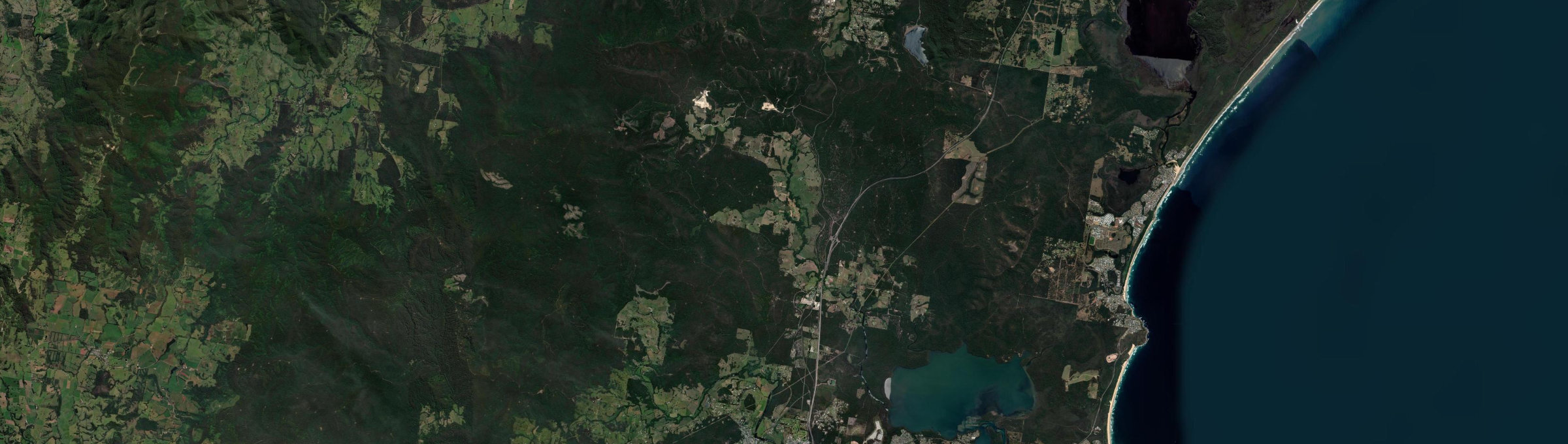 Aerial view of Herons Creek, NSW