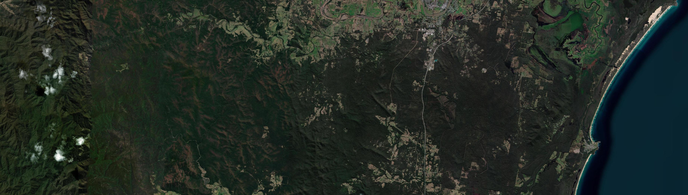 Aerial view of Dondingalong, NSW