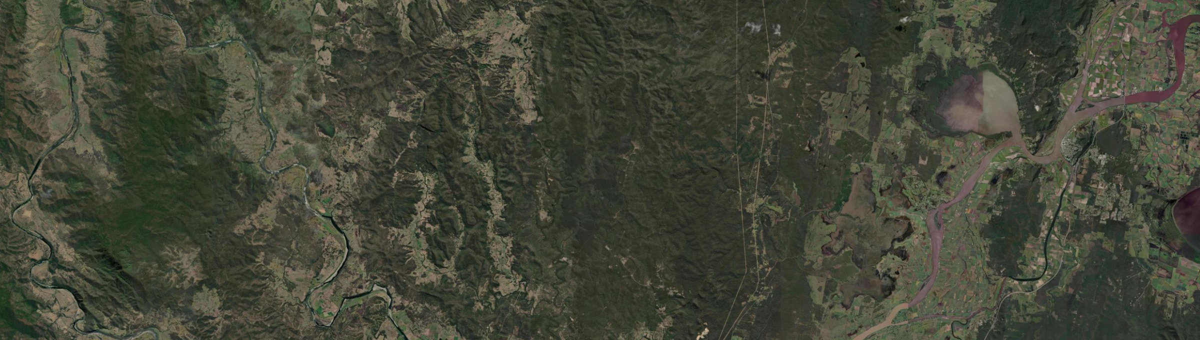 Aerial view of Fortis Creek, NSW