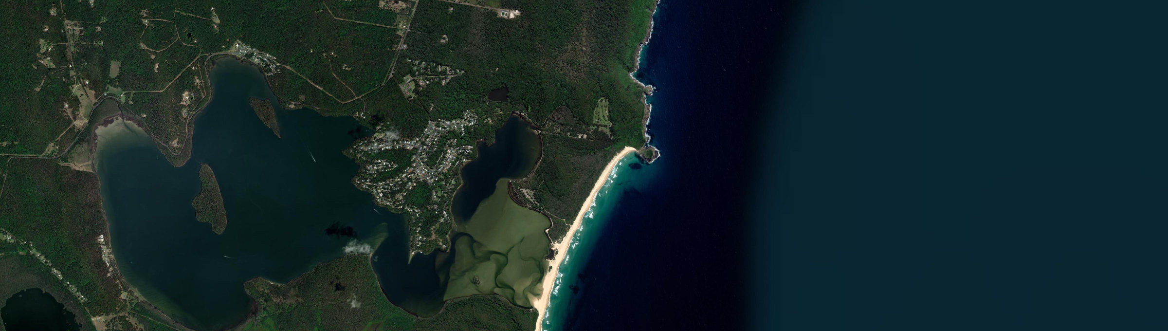 Aerial view of Sandbar, NSW