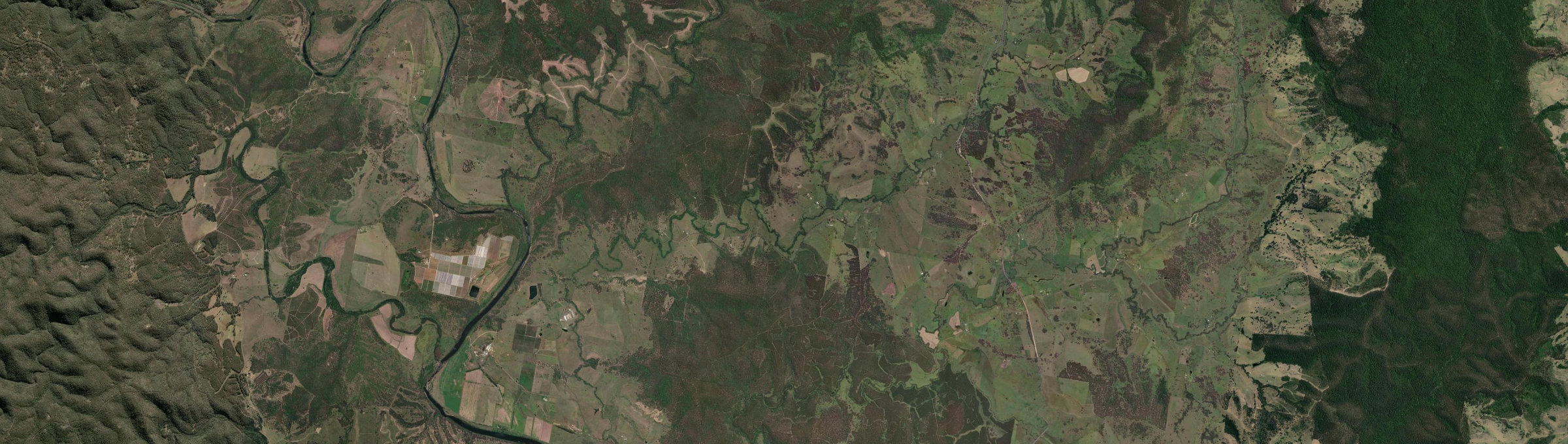 Aerial view of Lower Bottle Creek, NSW
