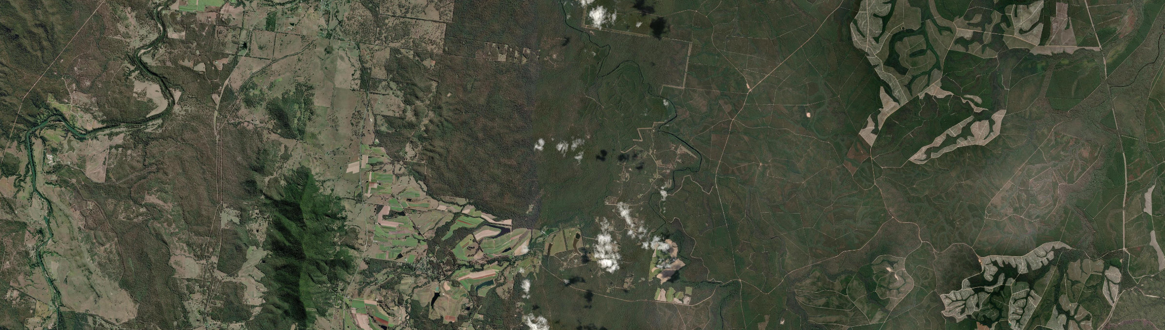 Aerial view of Talegalla Weir, QLD