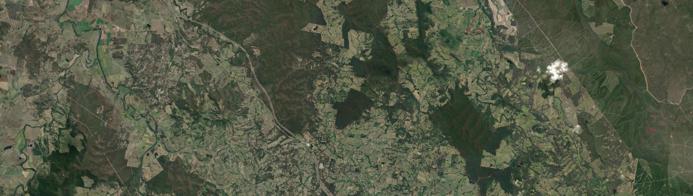 Aerial view of North Deep Creek, QLD