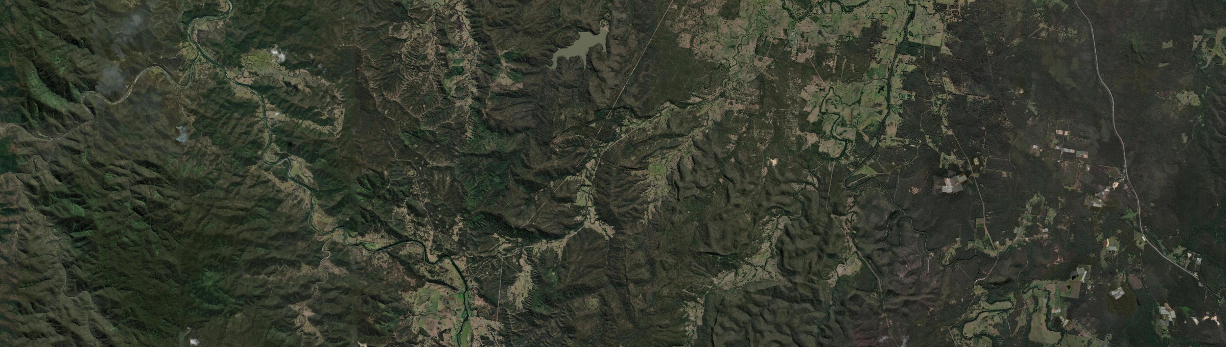 Aerial view of Blaxlands Creek, NSW