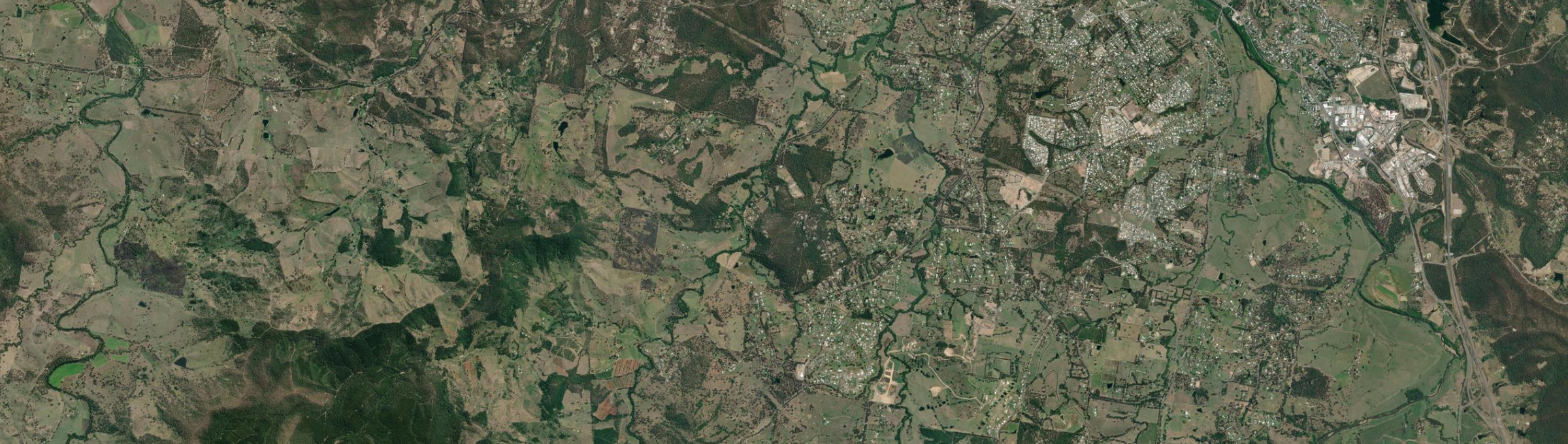 Aerial view of Pie Creek, QLD