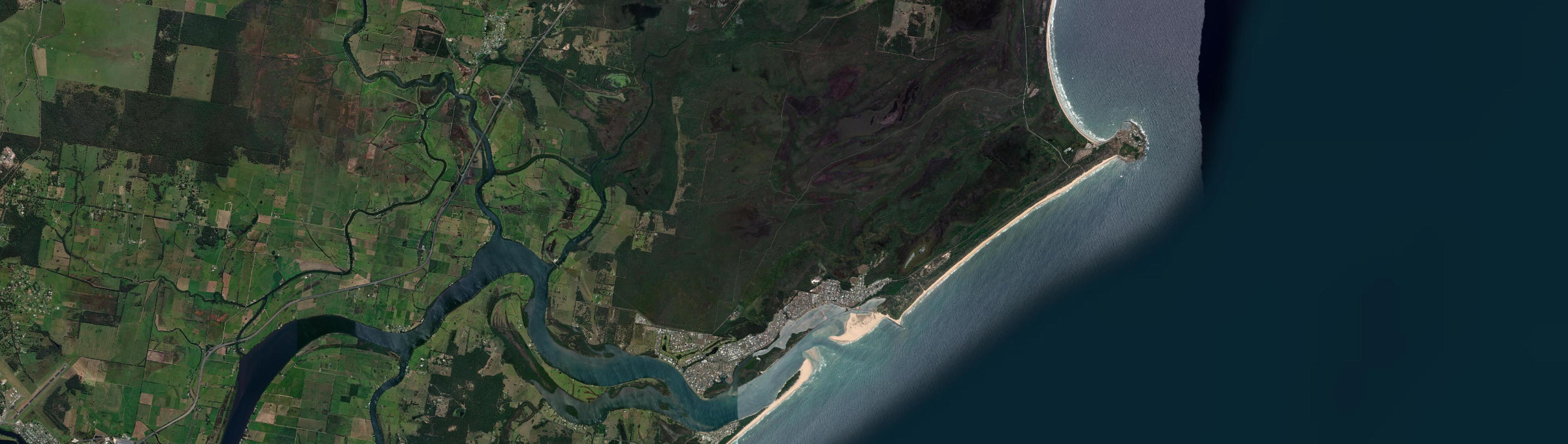 Aerial view of Harrington, NSW