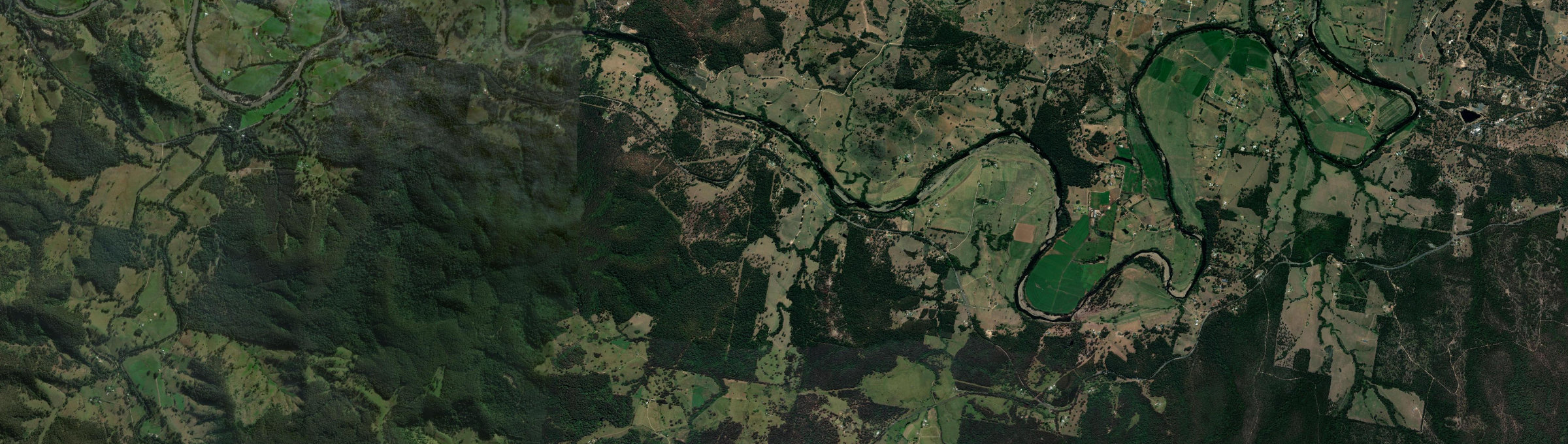 Aerial view of Hyndmans Creek, NSW