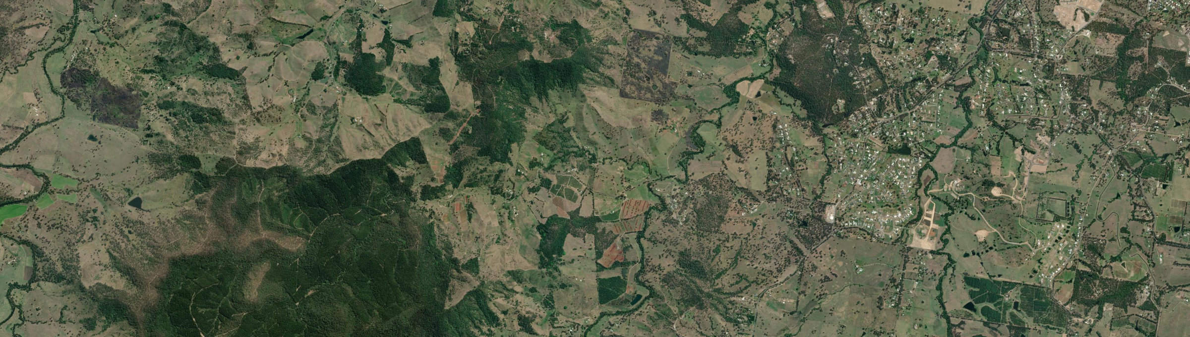 Aerial view of Marys Creek, QLD