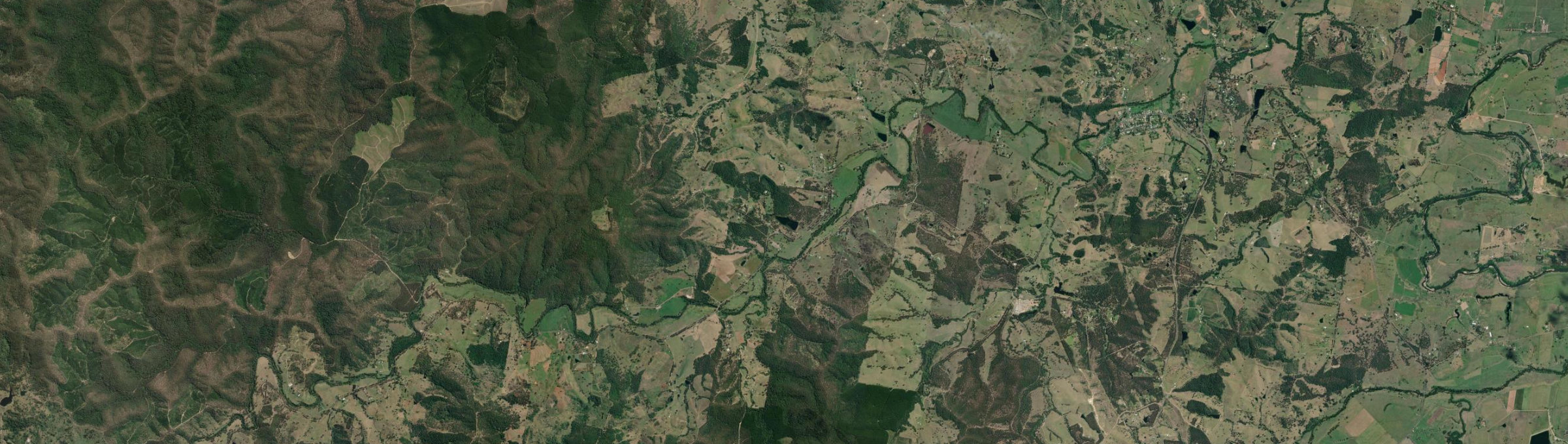 Aerial view of Kandanga Creek, QLD