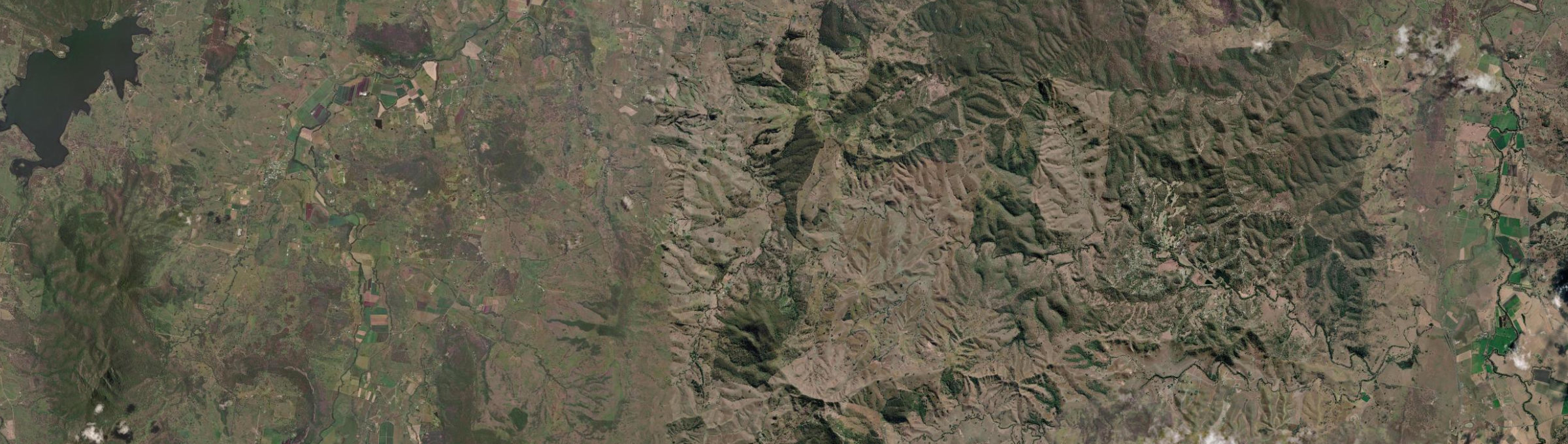 Aerial view of Cannon Creek (Scenic Rim - Qld), QLD