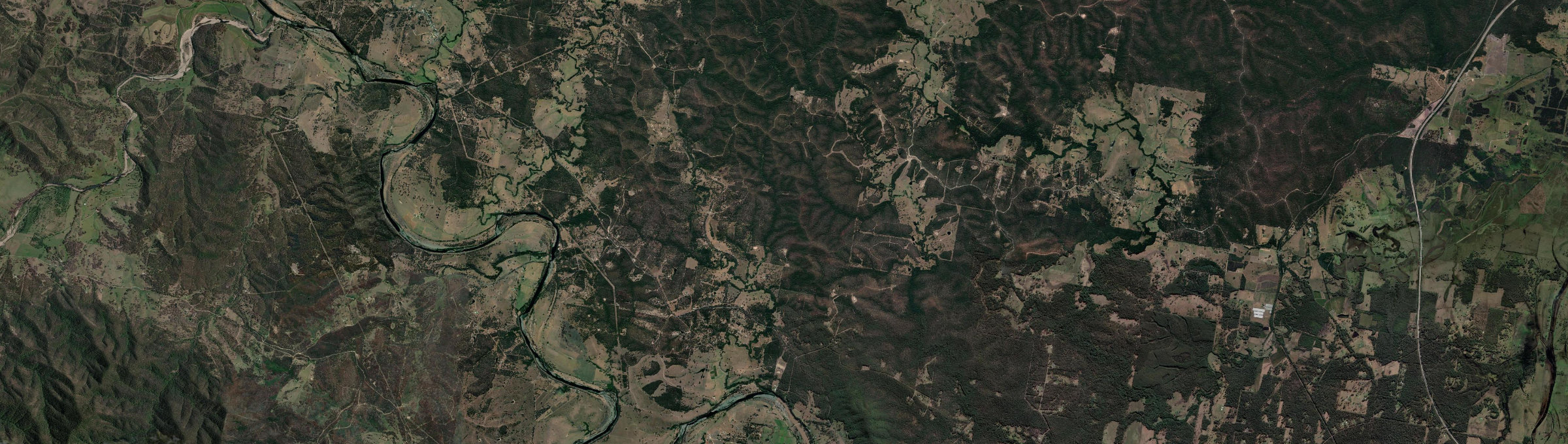 Aerial view of Deep Creek (Kempsey - NSW), NSW