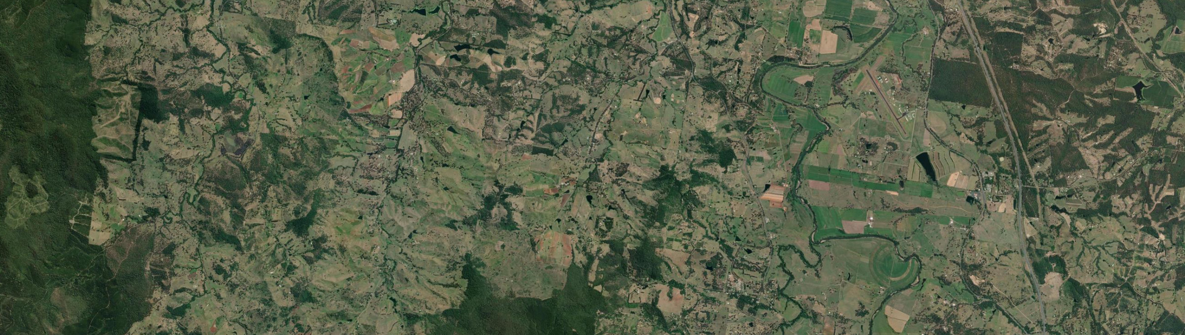 Aerial view of Calico Creek, QLD