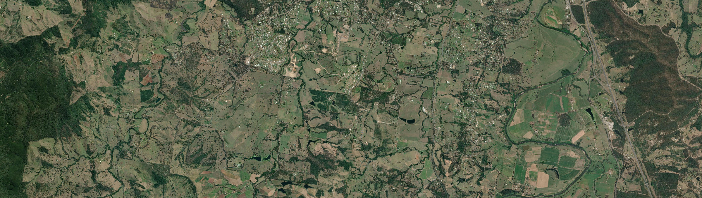Aerial view of McIntosh Creek, QLD