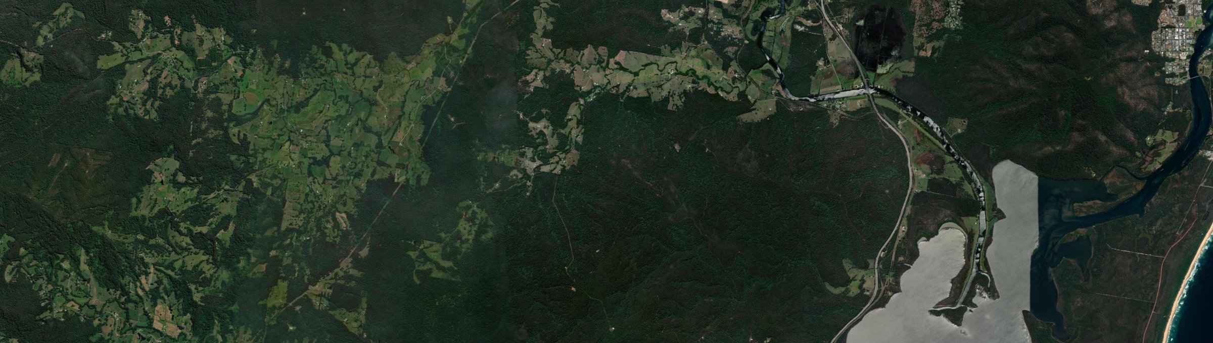 Aerial view of Batar Creek, NSW