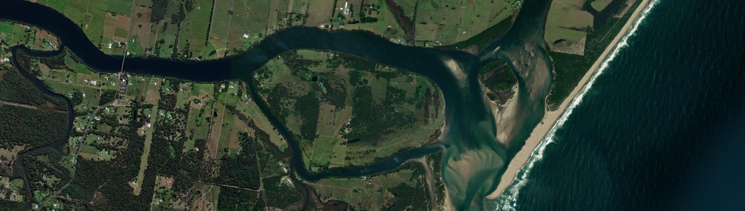 Aerial view of Cabbage Tree Island (Mid-Coast - NSW), NSW