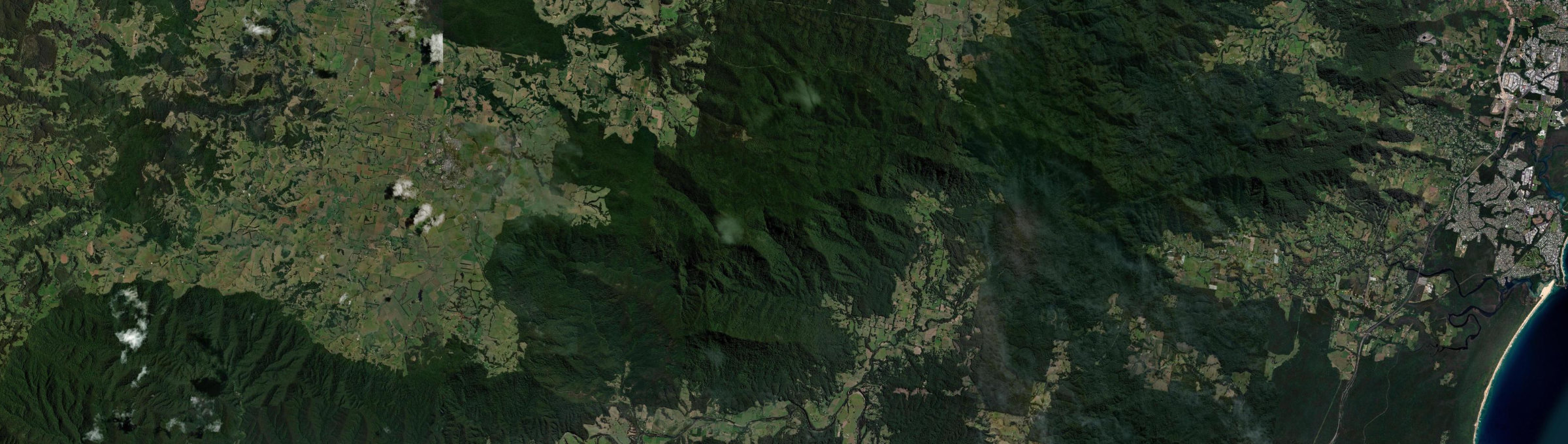 Aerial view of Never Never, NSW
